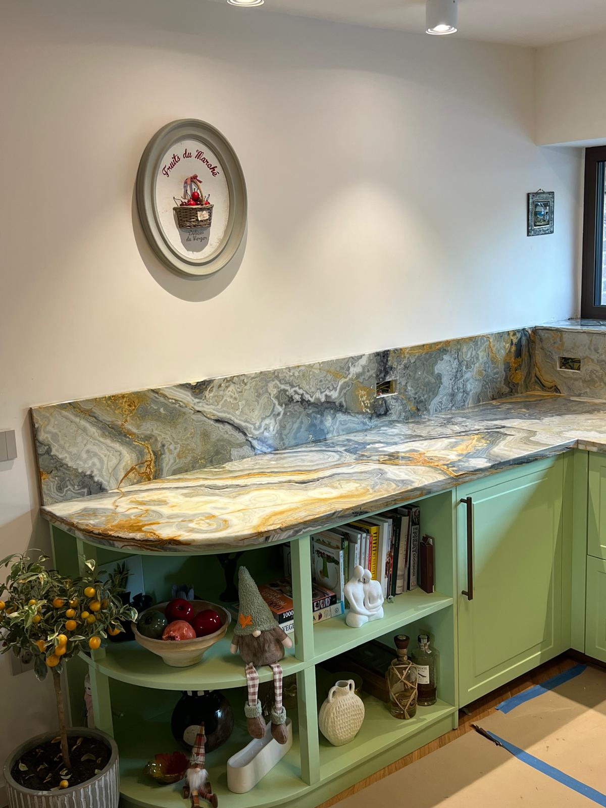 Ónix kő Blue Thunder