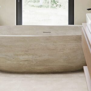 Egyedi travertin kád